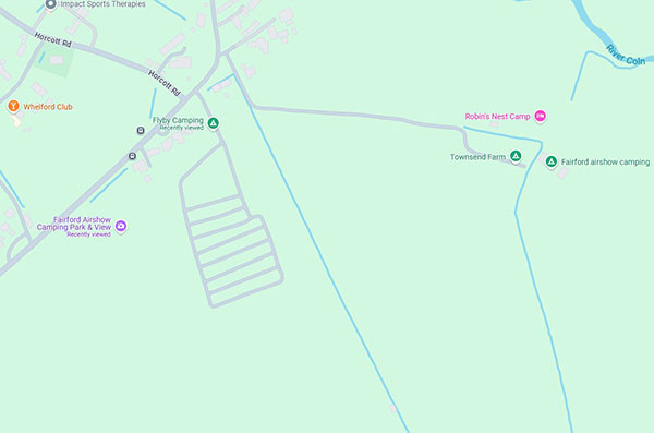 Fairford Airshow Camping Park and View location-map